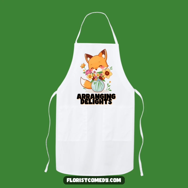 Funny Fox Flower Apron - Create in Style & with Humor