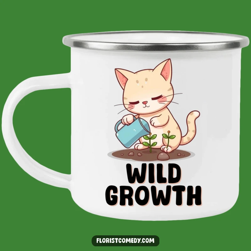 Funny Cat Plant Camping Mug - Grow Your Adventures with Humor