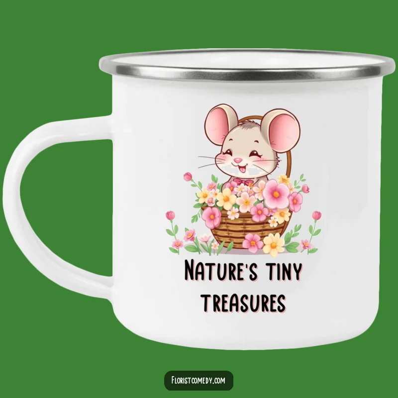 Funny Mouse Campfire Mug: Trailside Blooms and Cheerful Sips
