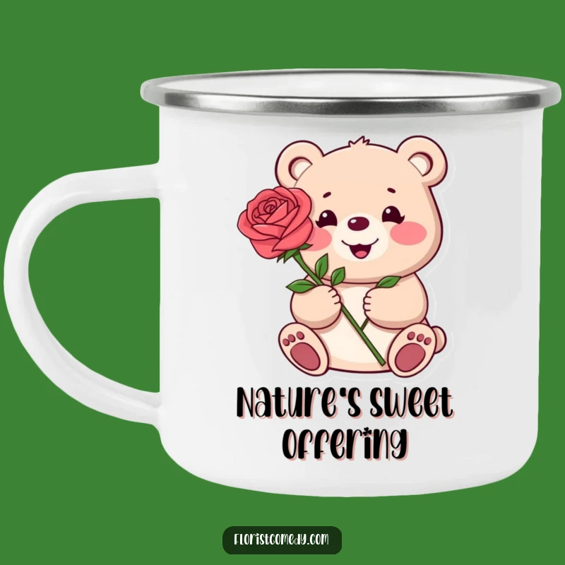 Funny Bear Rose Campfire Mug: Cozy Sips with a Sweet Companion