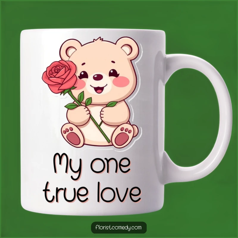 Funny Bear Rose Lover Mug: A Huggable Gift for Sweethearts