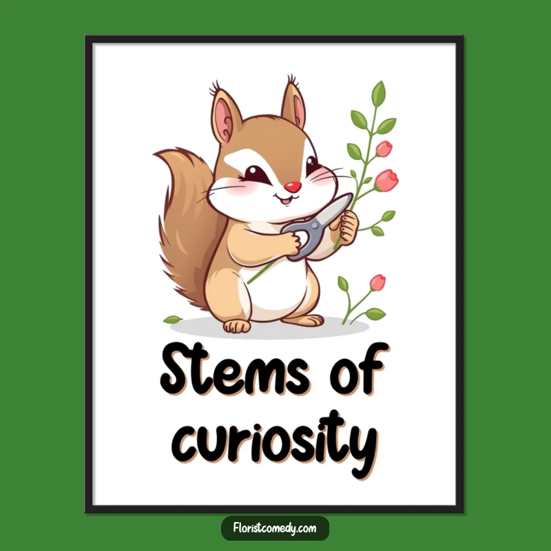 Funny Squirrel Gardener Poster: Bring Nature's Whimsy Indoors