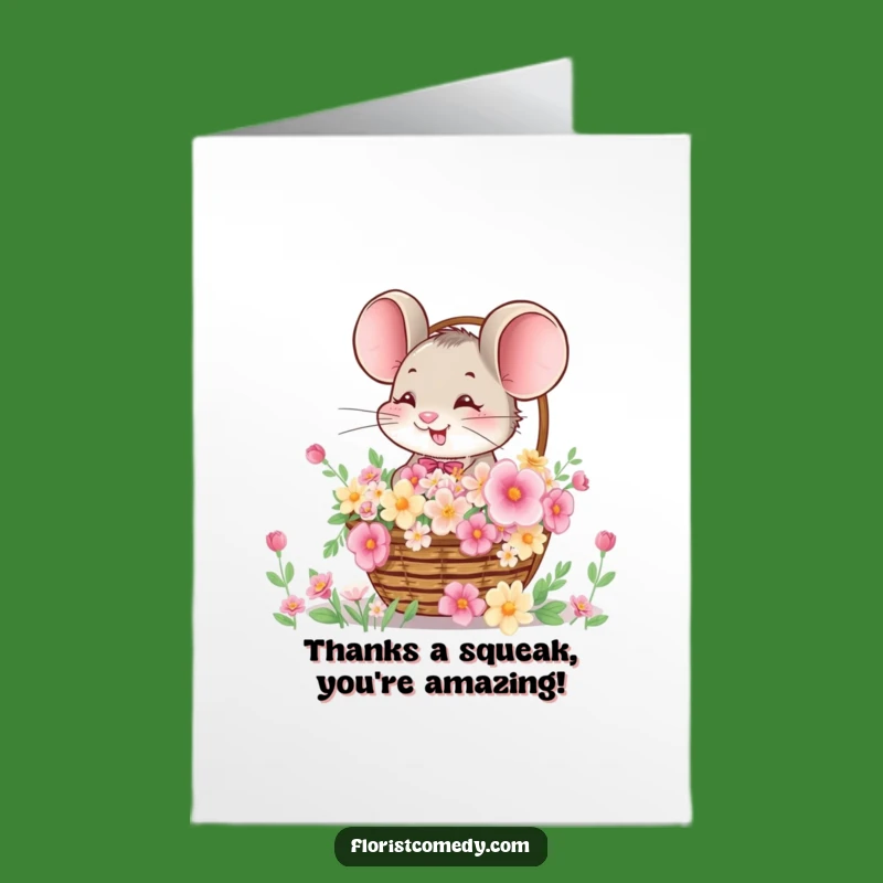 Free Printable Thank You Card: Mouse's Basket of Thanks