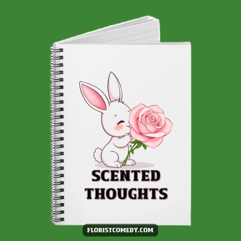Funny Bunny Rose Notebook - Jot Down Delights & Ideas
