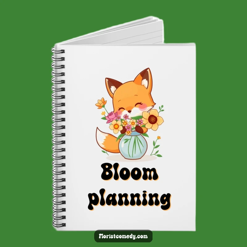 Funny Fox Flower Notebook - Creative Ideas & Artistic Notes