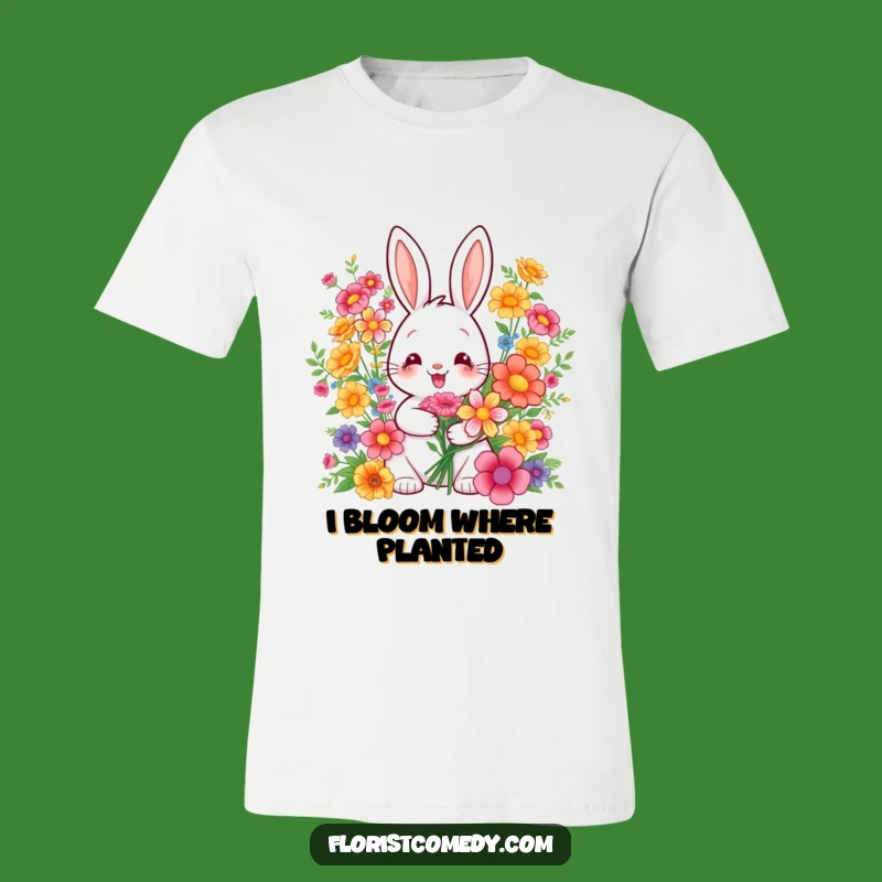 Funny Rabbit Bouquet Maker T-Shirt: Wearable Art for a Cheerful Day