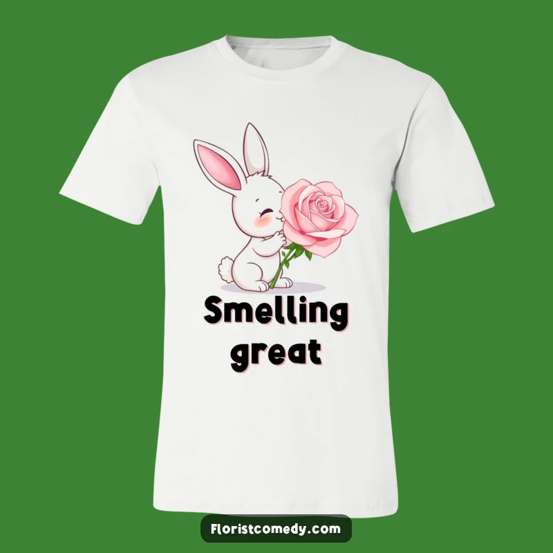 Funny Curious Bunny Rose Tee - Wear Your Delight Brightly
